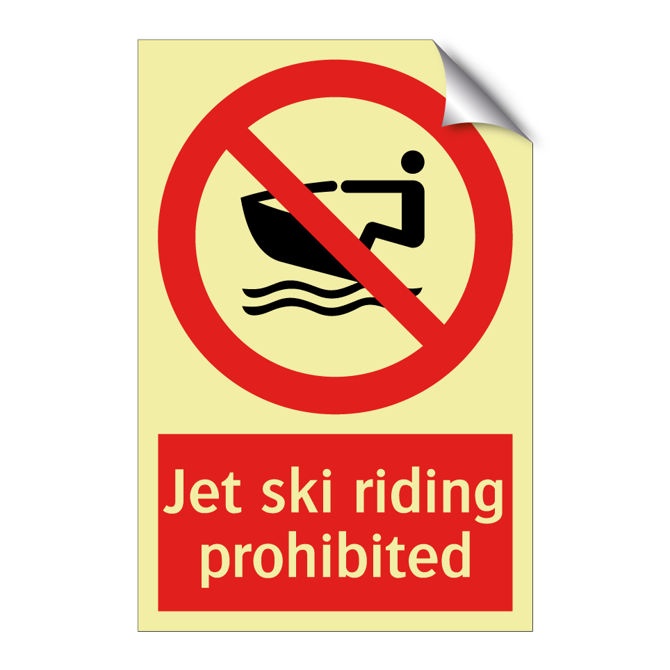 Jet ski riding prohibited