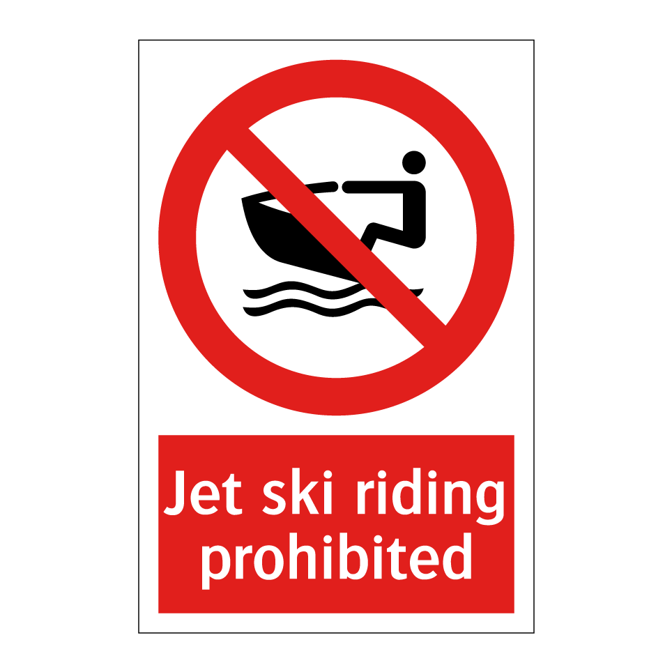 Jet ski riding prohibited