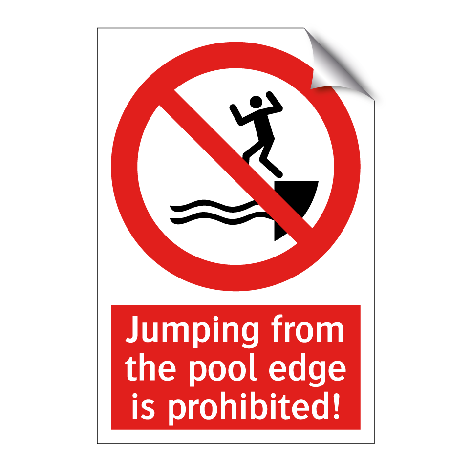 Jumping from the pool edge is prohibited!