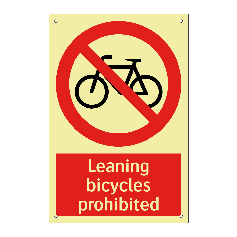 Leaning bicycles prohibited