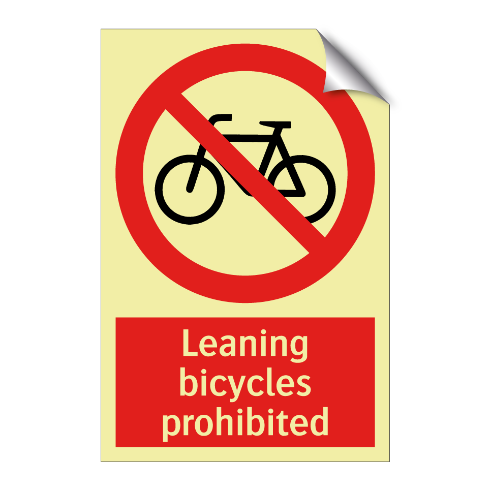 Leaning bicycles prohibited