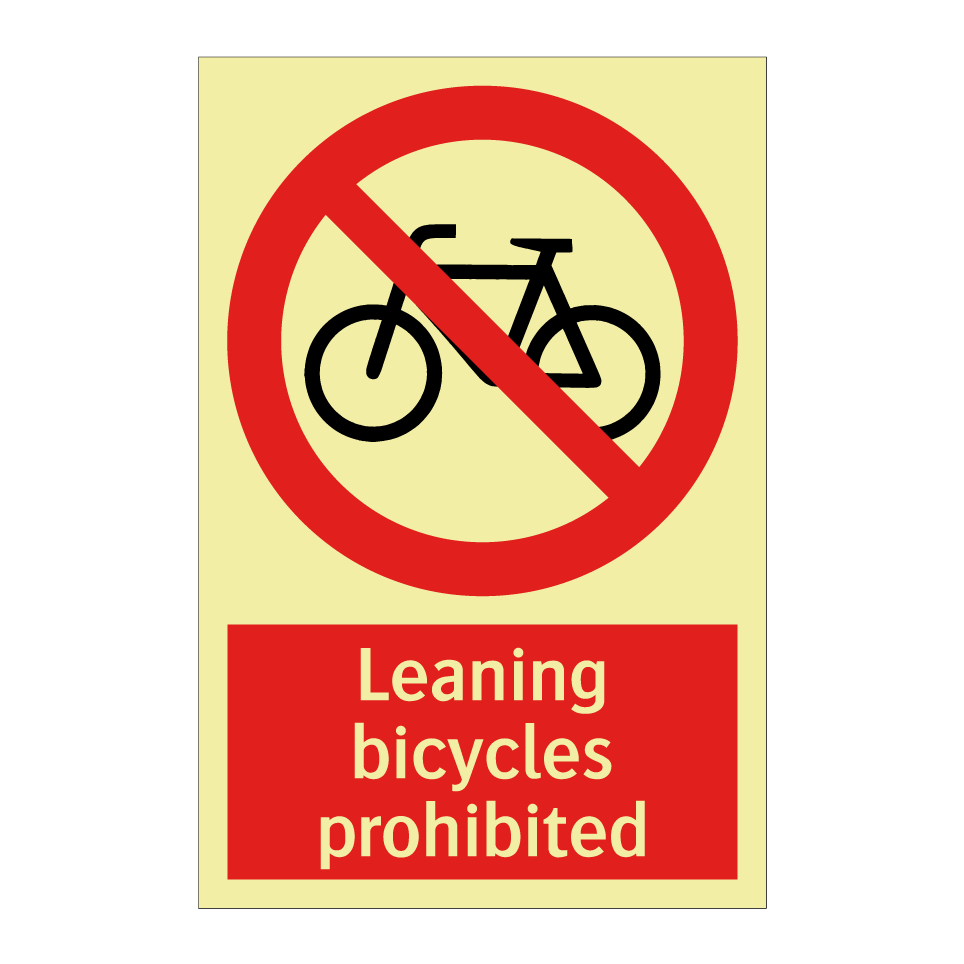 Leaning bicycles prohibited