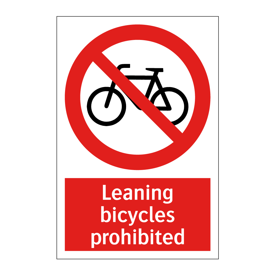 Leaning bicycles prohibited