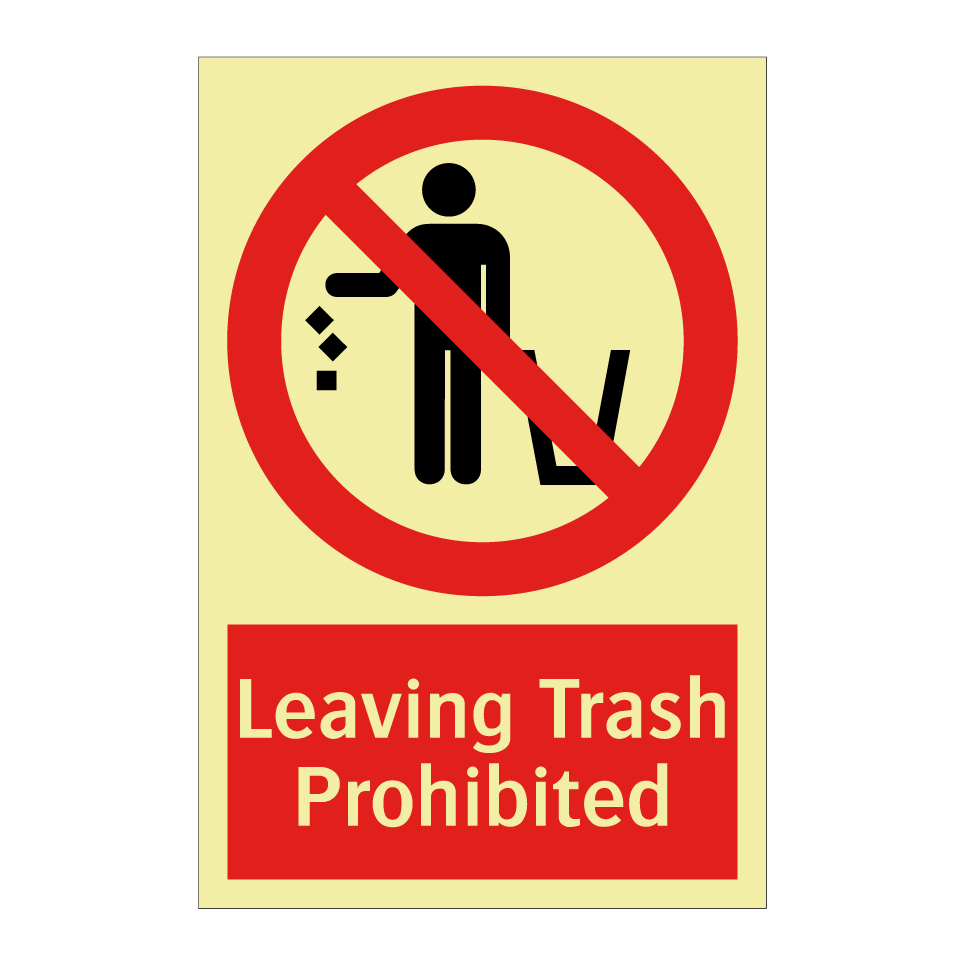 Leaving Trash Prohibited