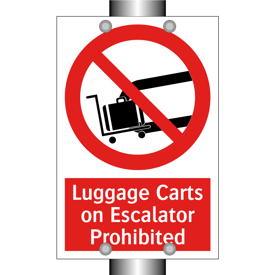 Luggage Carts on Escalator Prohibited