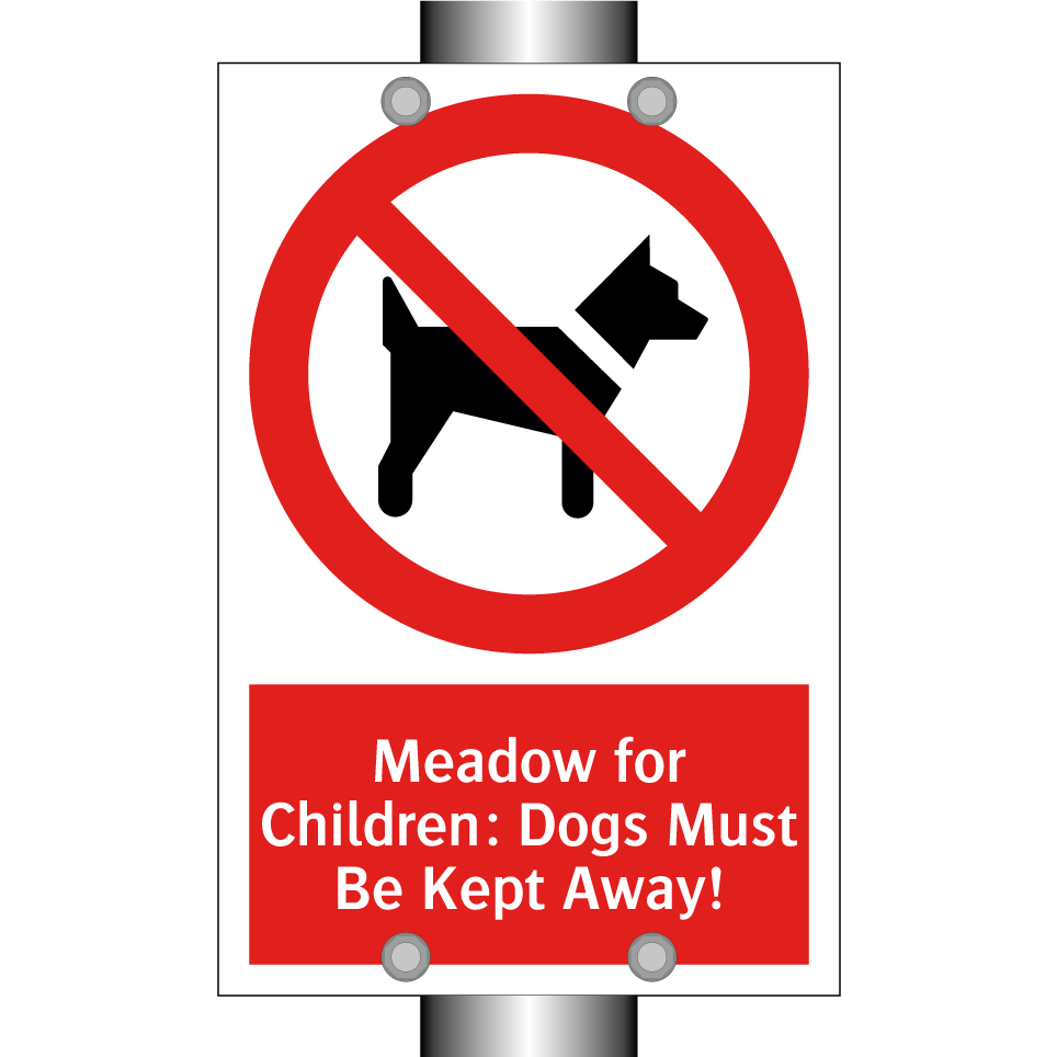 Meadow for Children: Dogs Must Be Kept Away!