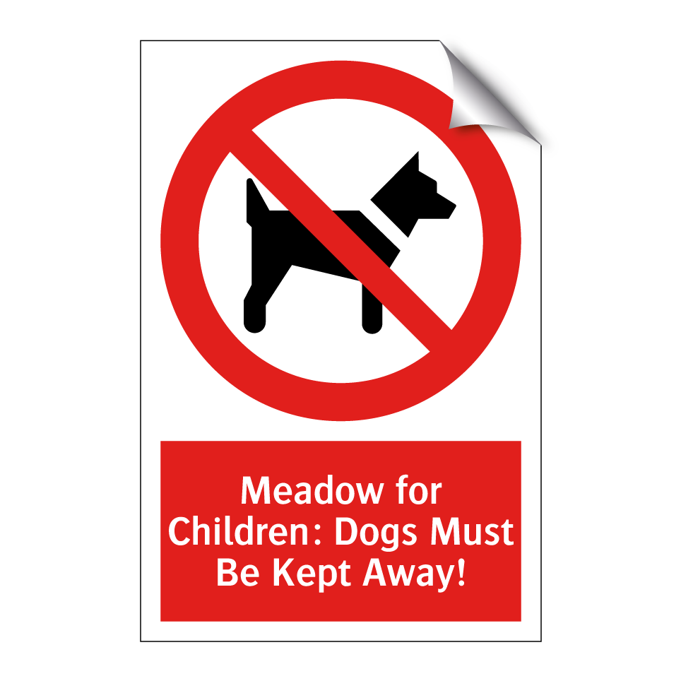 Meadow for Children: Dogs Must Be Kept Away!