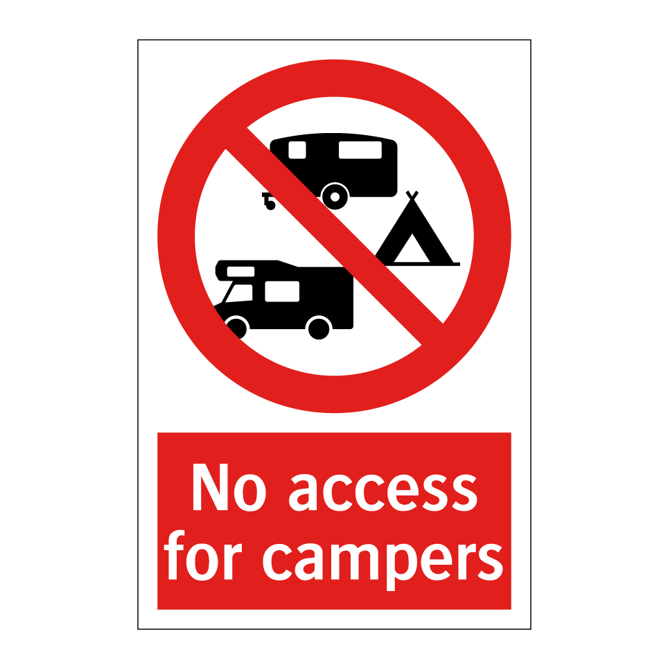 No access for campers