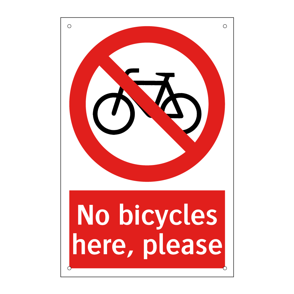No bicycles here, please