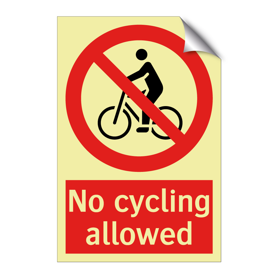 No cycling allowed