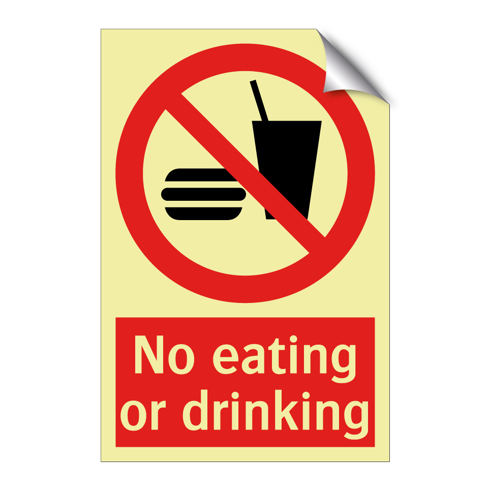 No eating or drinking