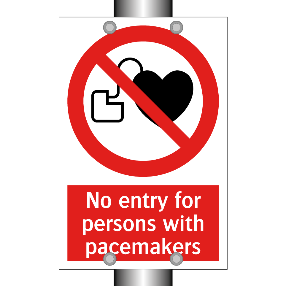 No entry for persons with pacemakers