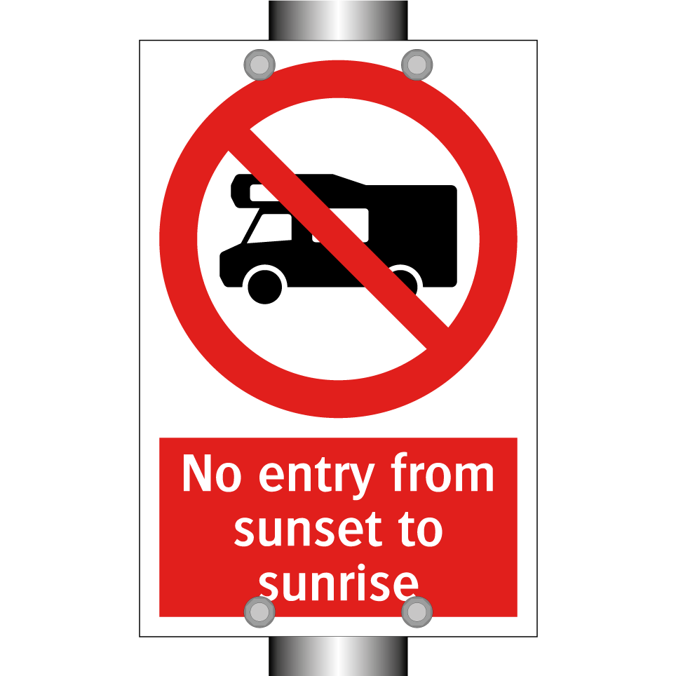 No entry from sunset to sunrise