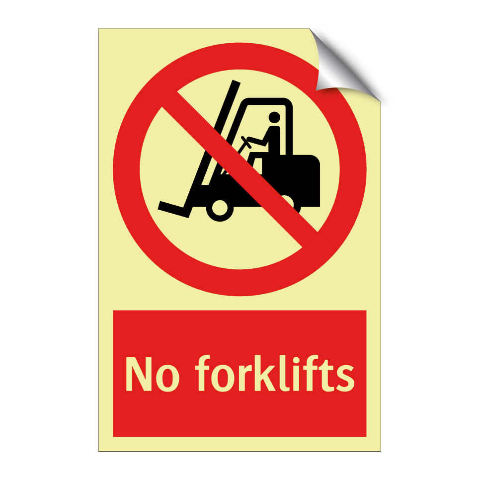 No forklifts