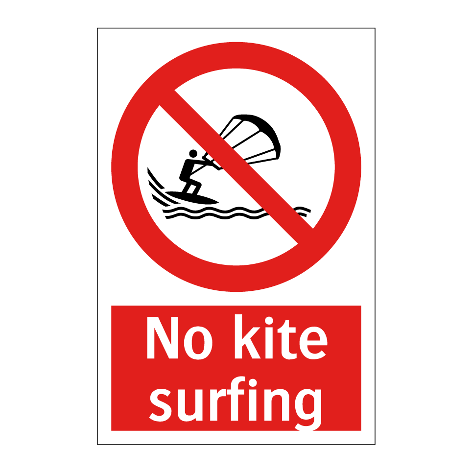 No kite surfing