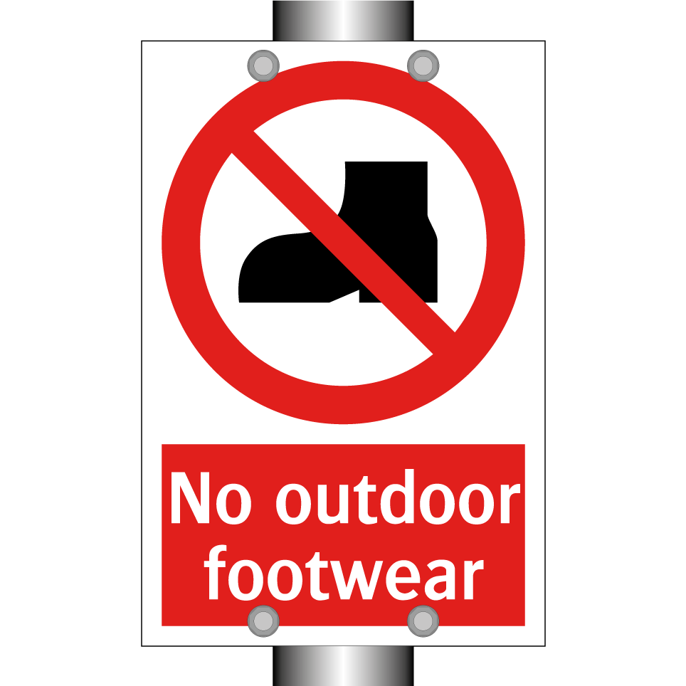 No outdoor footwear