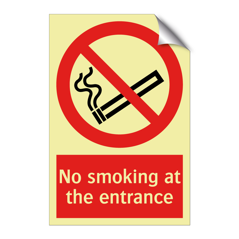No smoking at the entrance