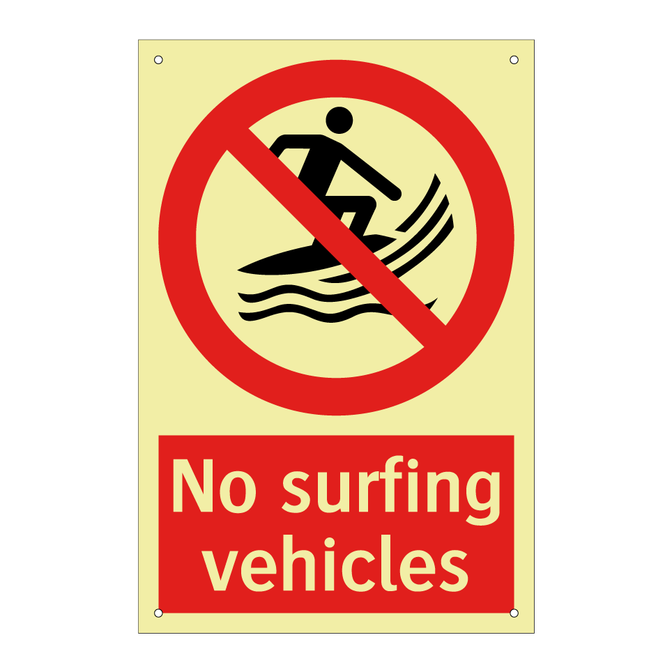 No surfing vehicles