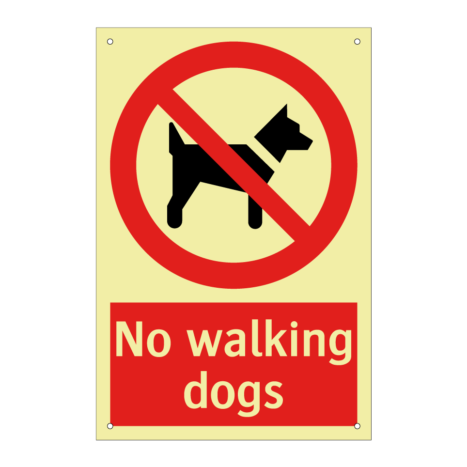 No walking dogs