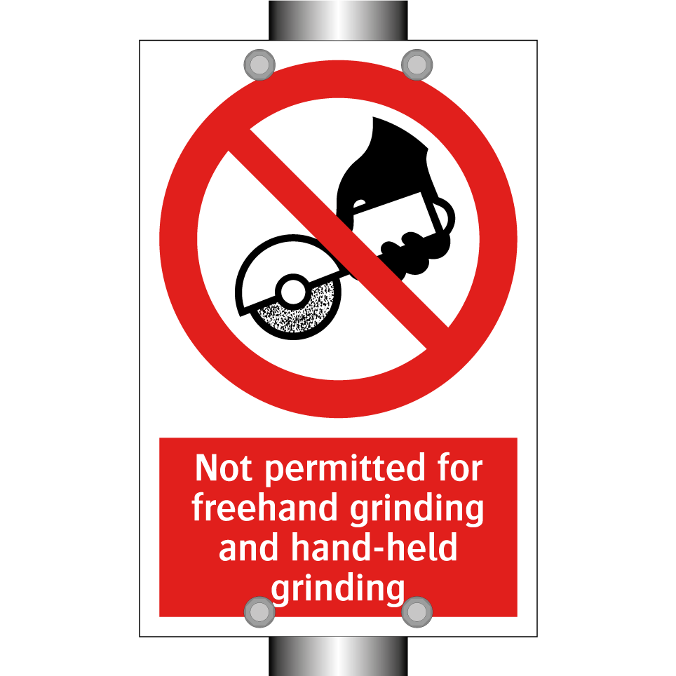 Not permitted for freehand grinding and hand-held grinding