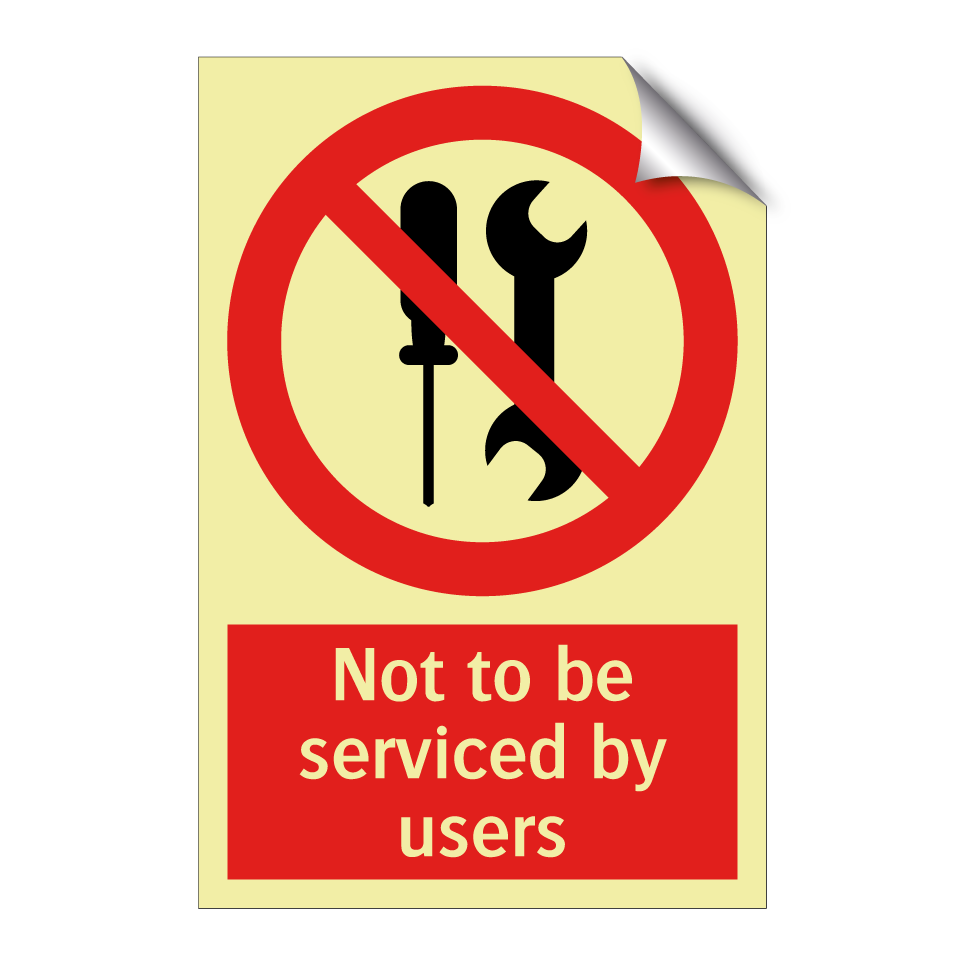 Not to be serviced by users