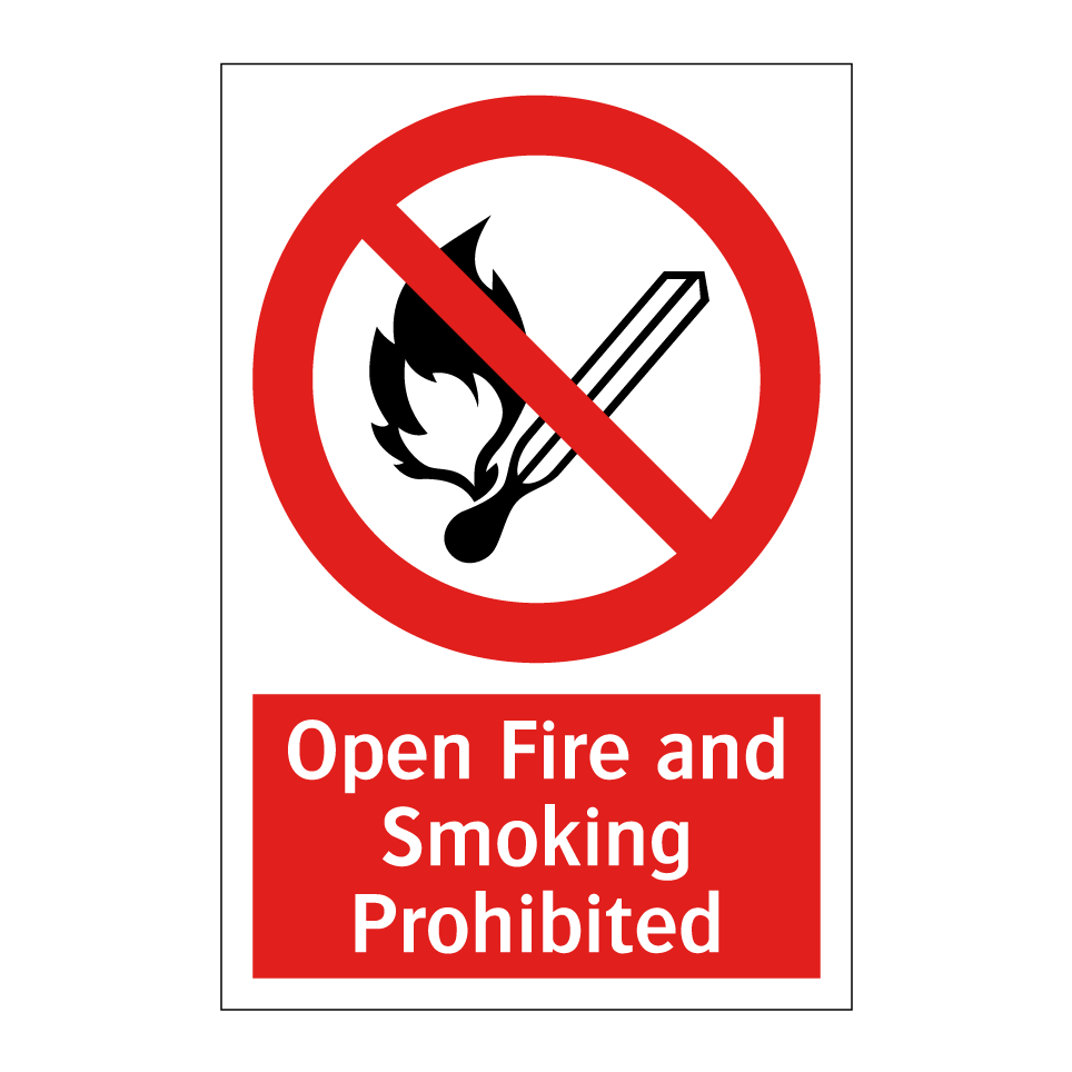 Open Fire and Smoking Prohibited