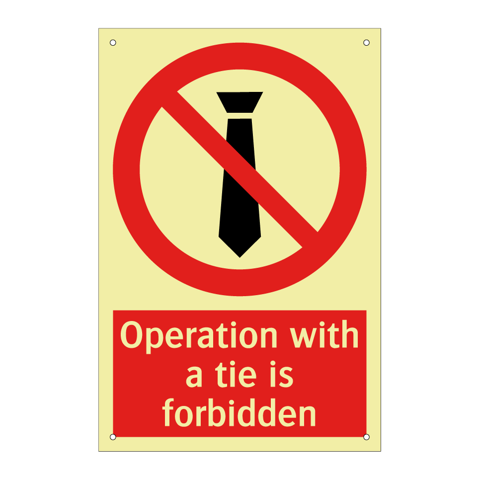Operation with a tie is forbidden