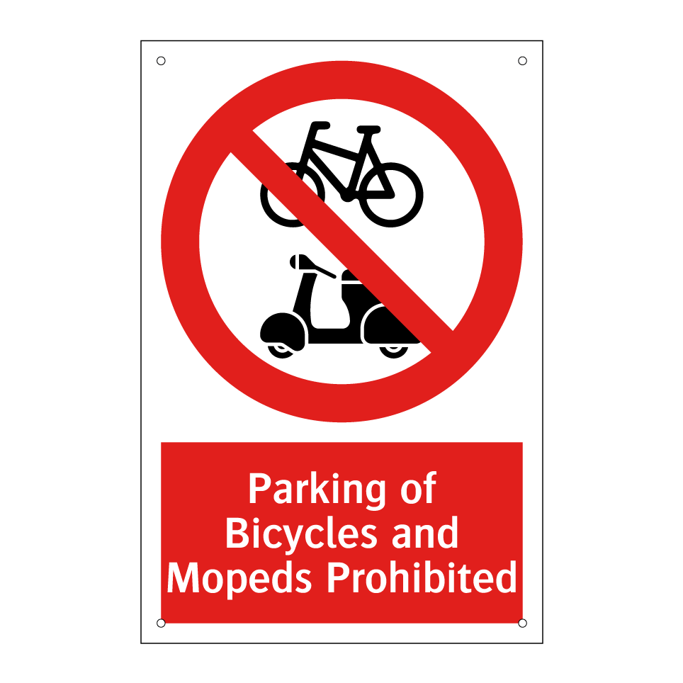 Parking of Bicycles and Mopeds Prohibited