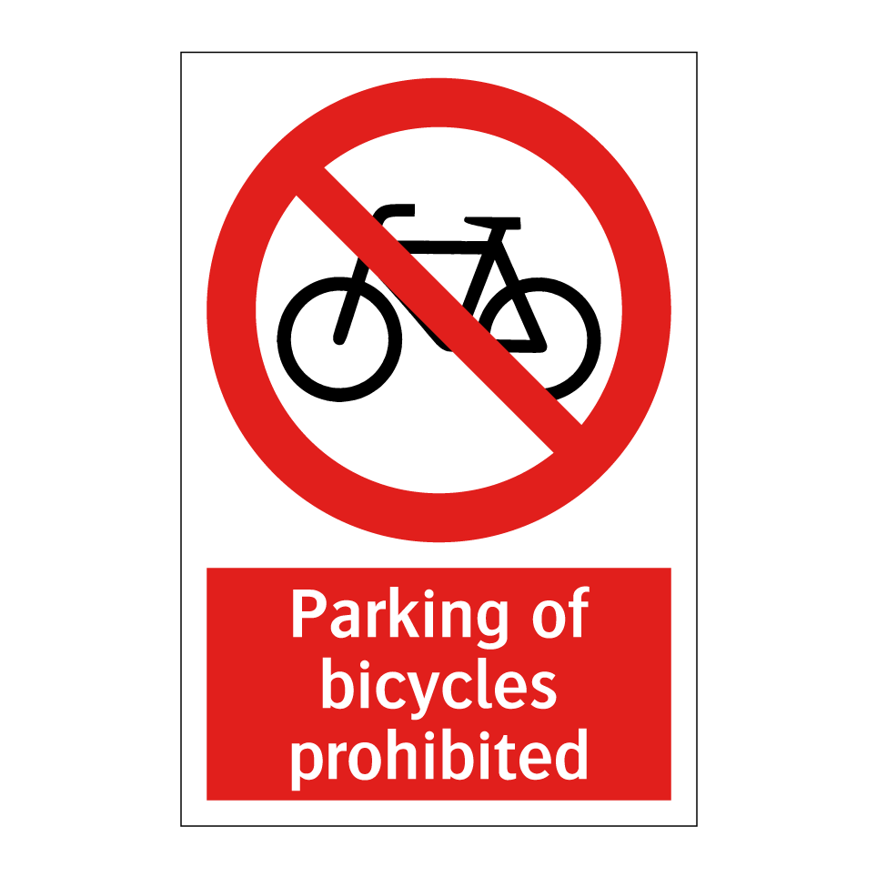 Parking of bicycles prohibited