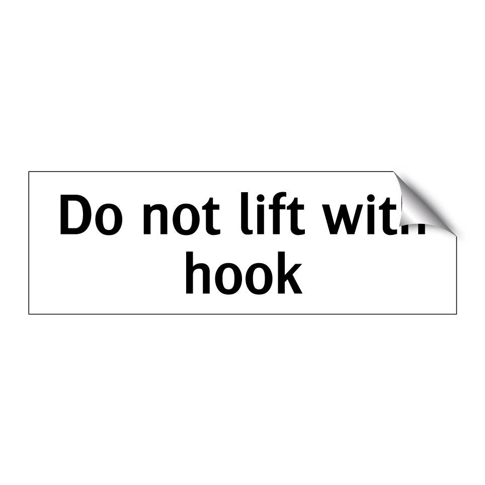 Do not lift with hook