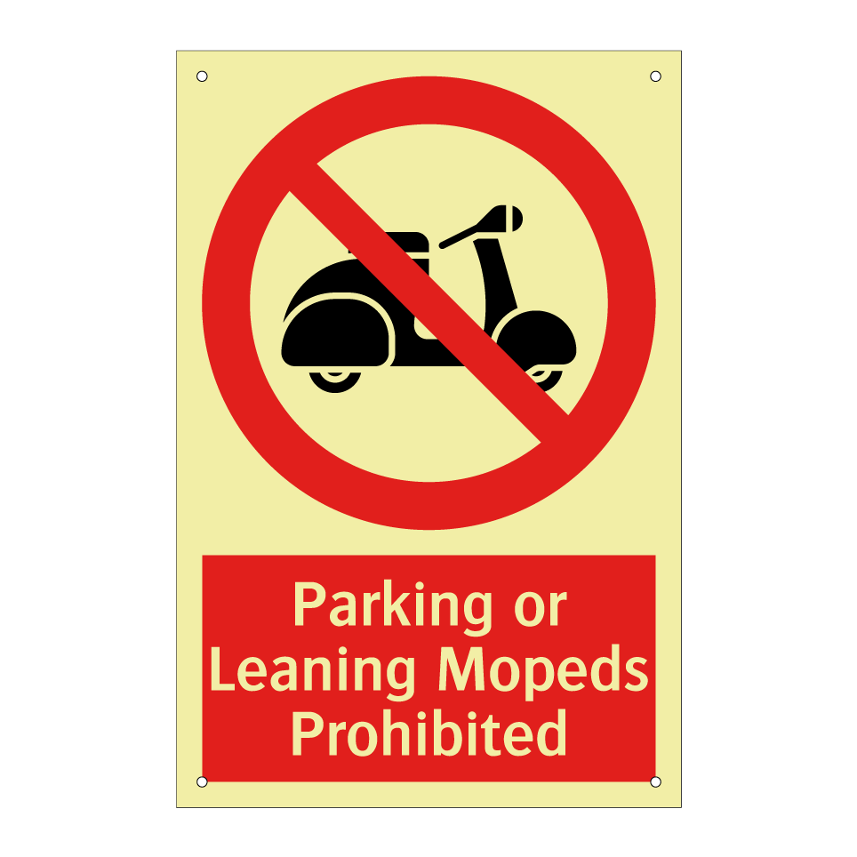 Parking or Leaning Mopeds Prohibited