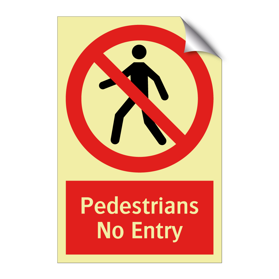 Pedestrians No Entry
