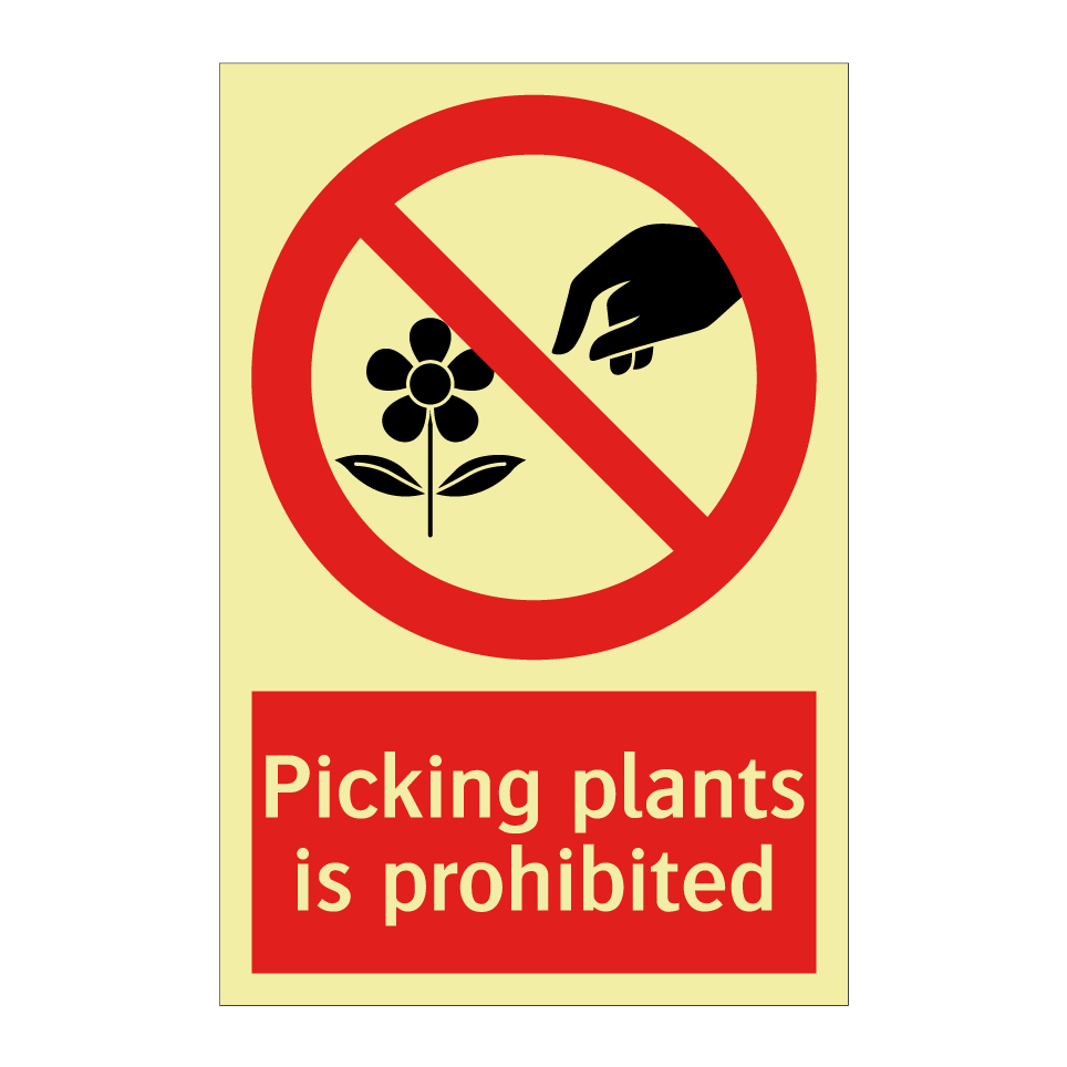 Picking plants is prohibited