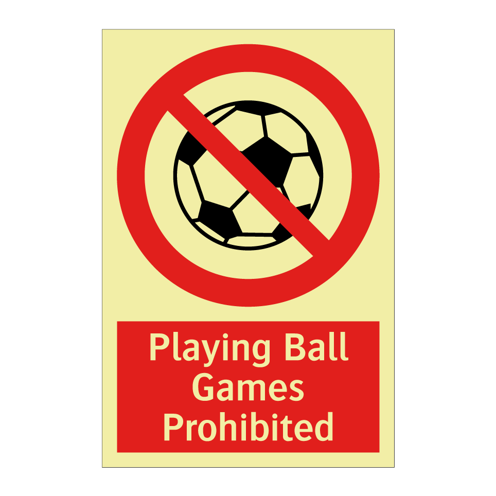 Playing Ball Games Prohibited