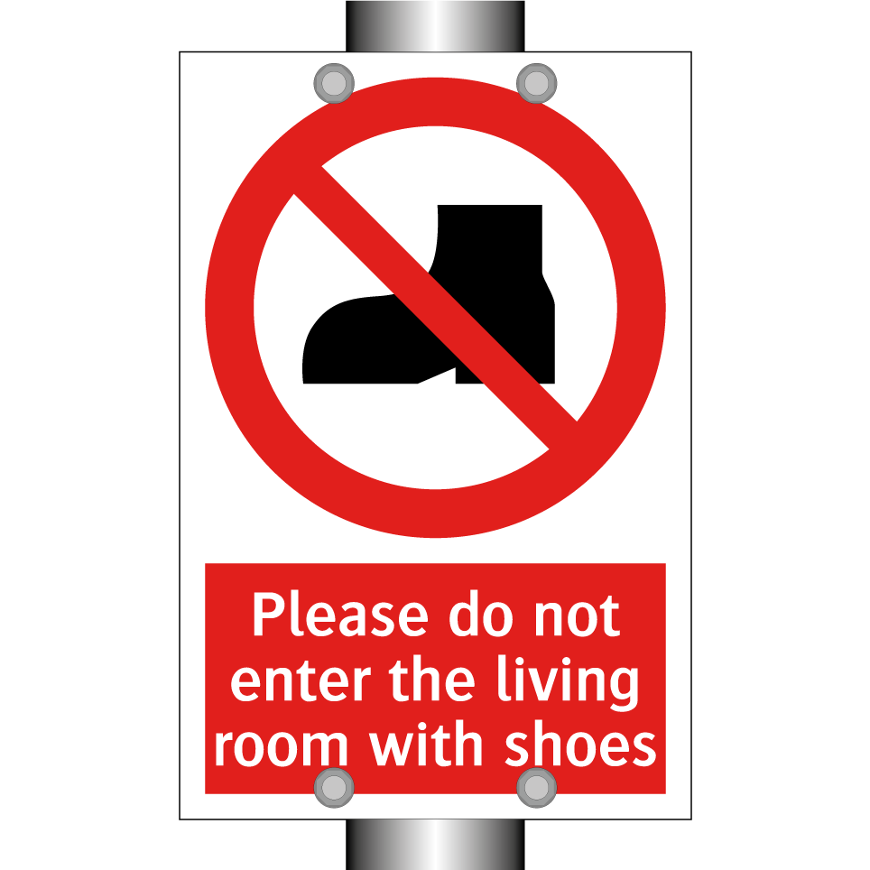 Please do not enter the living room with shoes