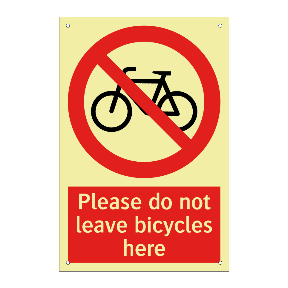 Please do not leave bicycles here