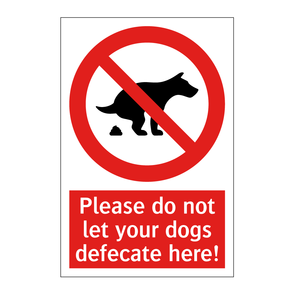 Please do not let your dogs defecate here!