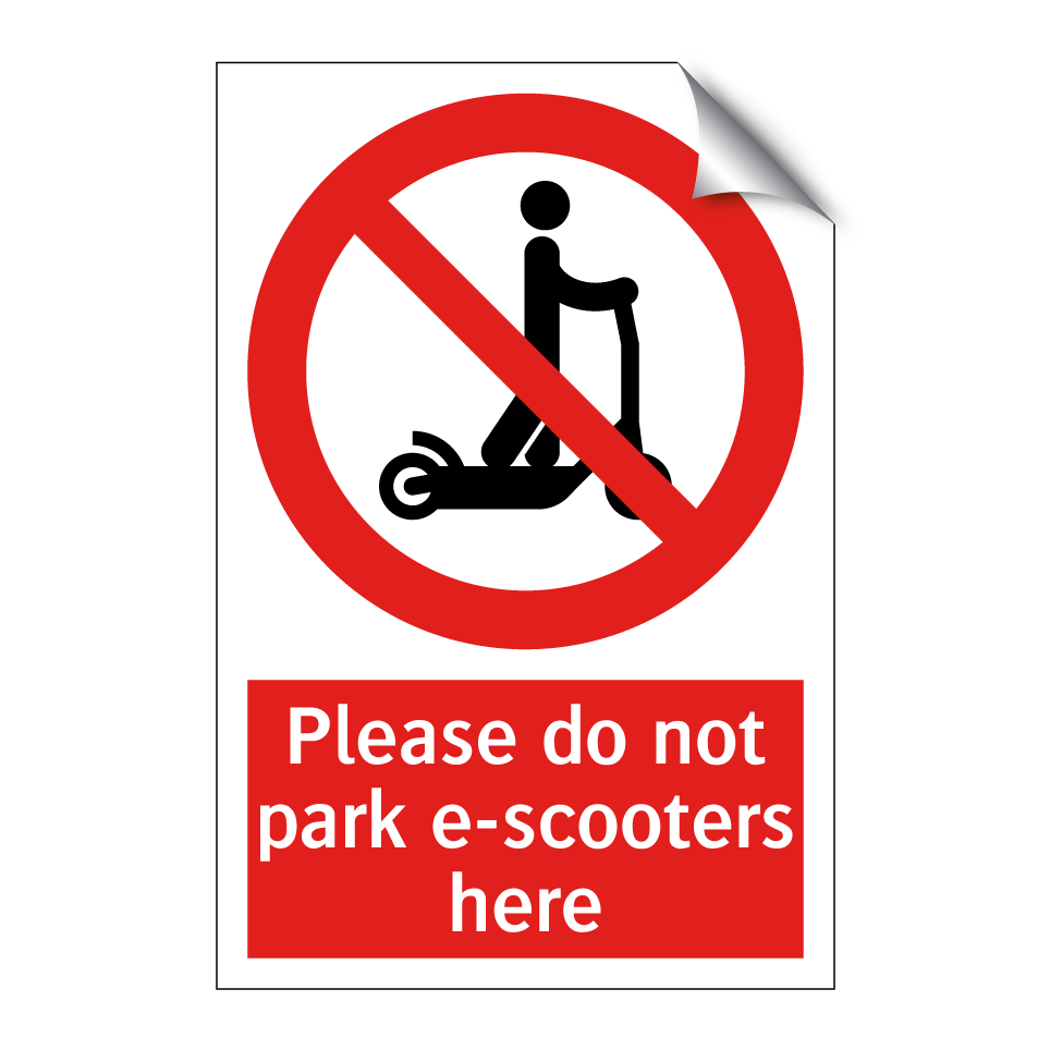 Please do not park e-scooters here