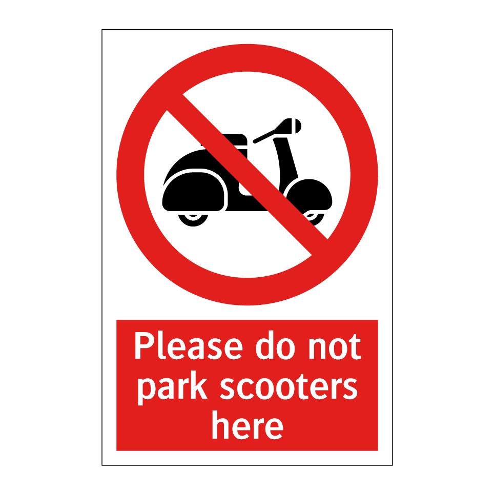 Please do not park scooters here