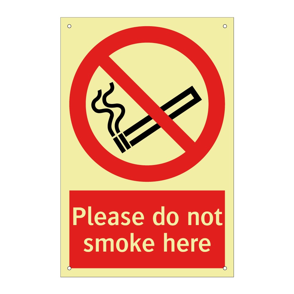 Please do not smoke here