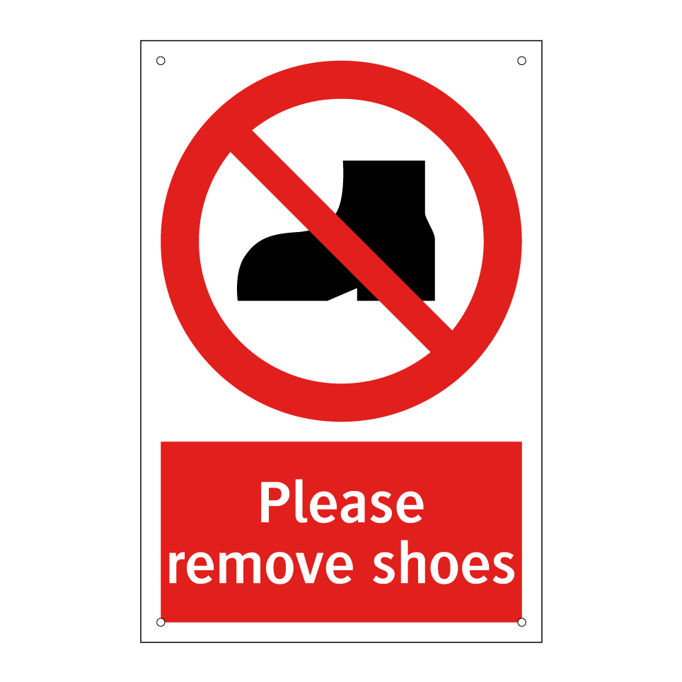 Please remove shoes