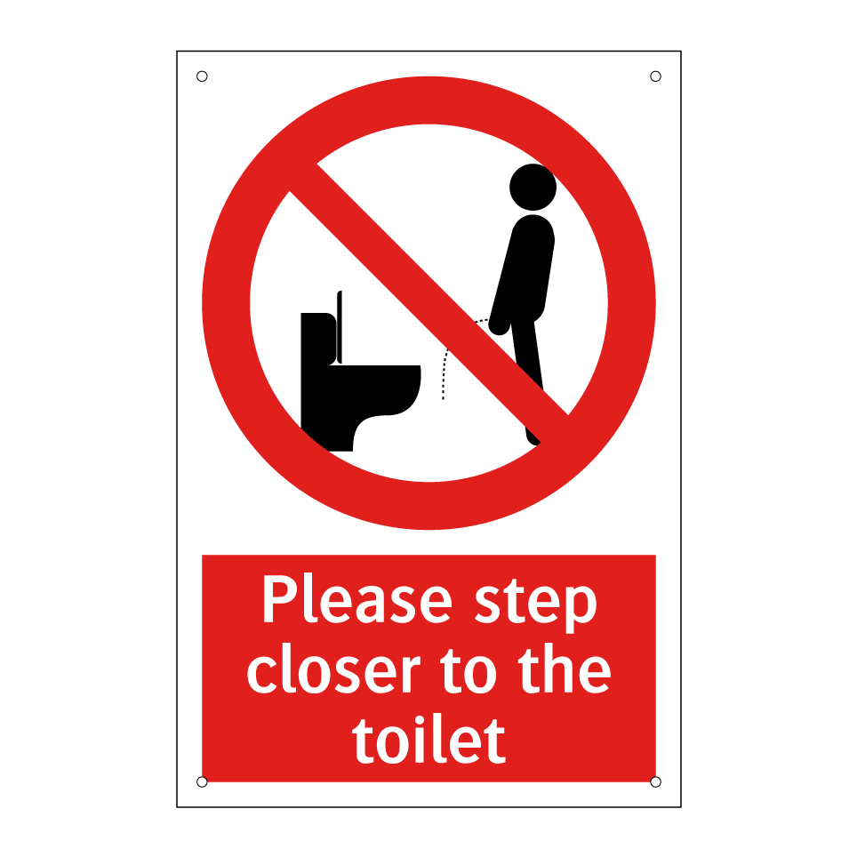 Please step closer to the toilet