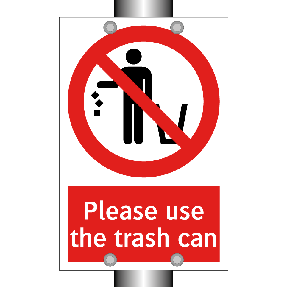 Please use the trash can