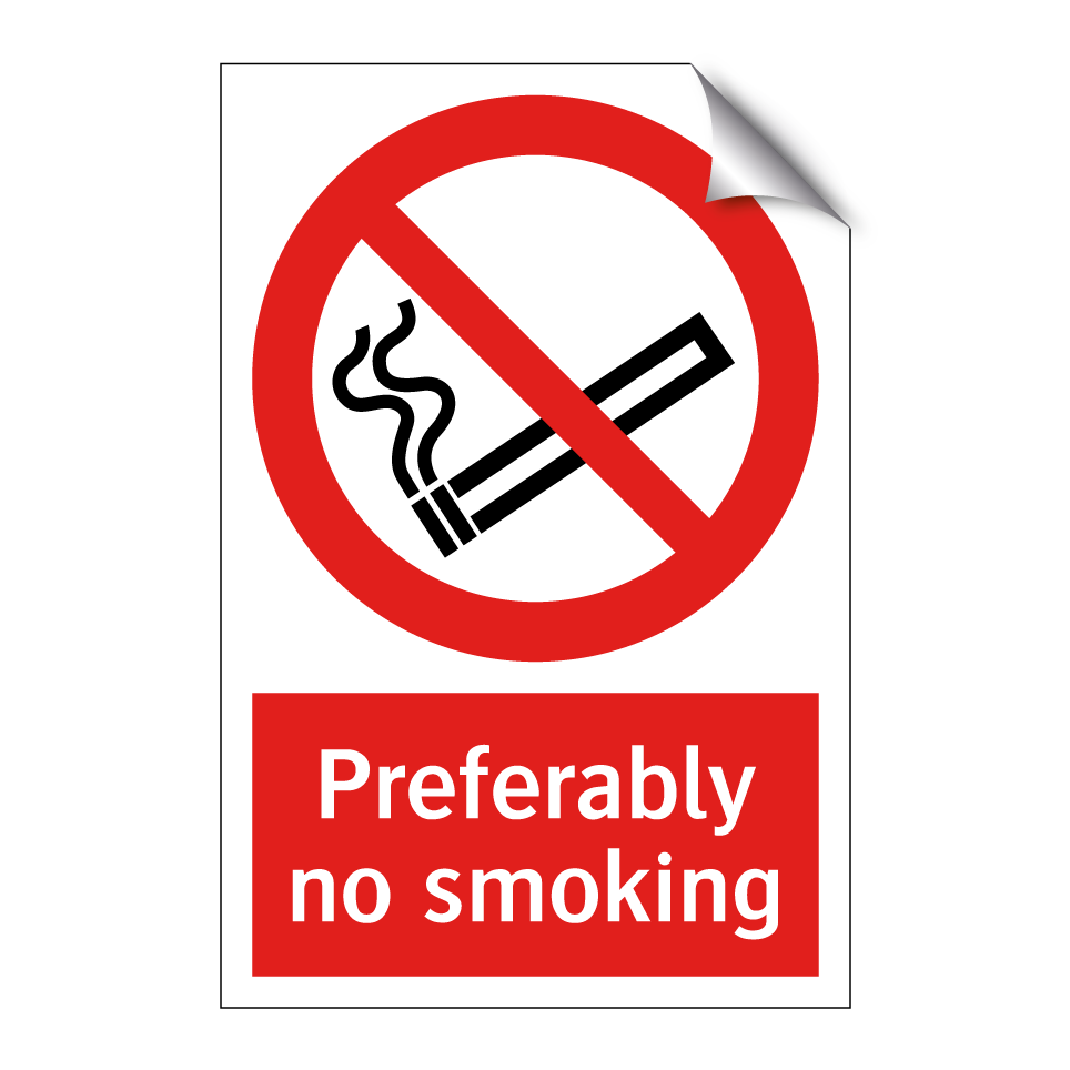 Preferably no smoking