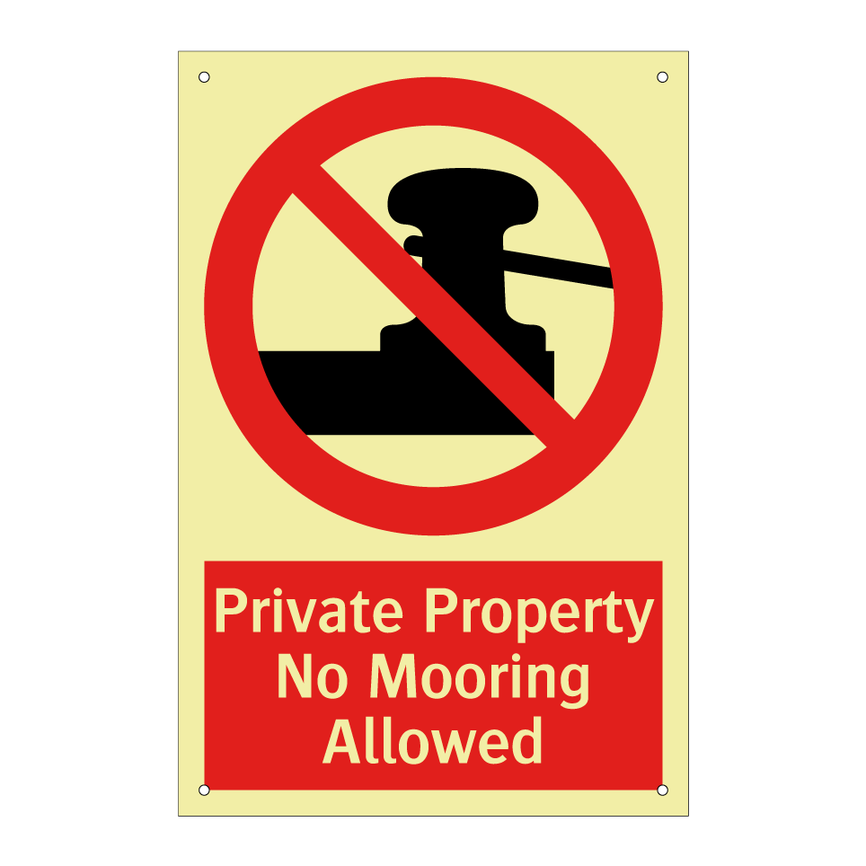 Private Property No Mooring Allowed