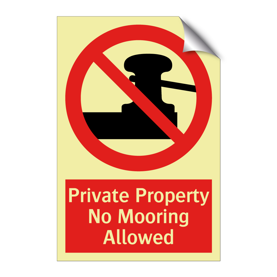 Private Property No Mooring Allowed