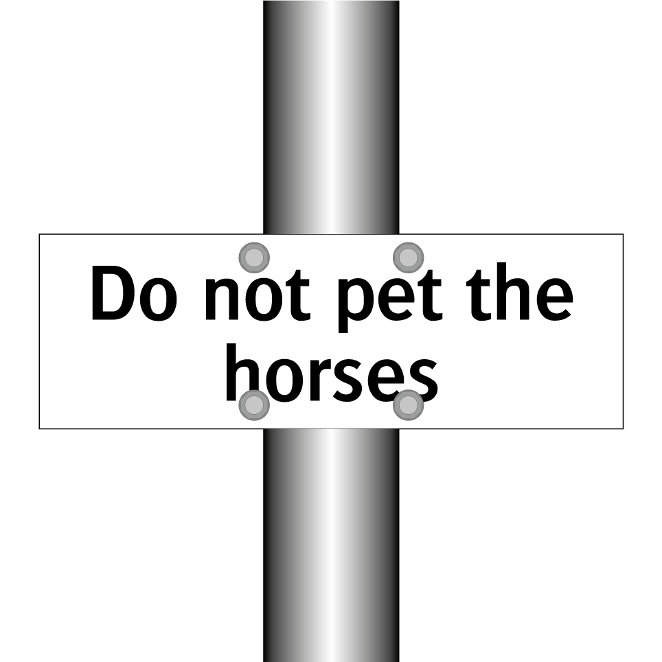 Do not pet the horses