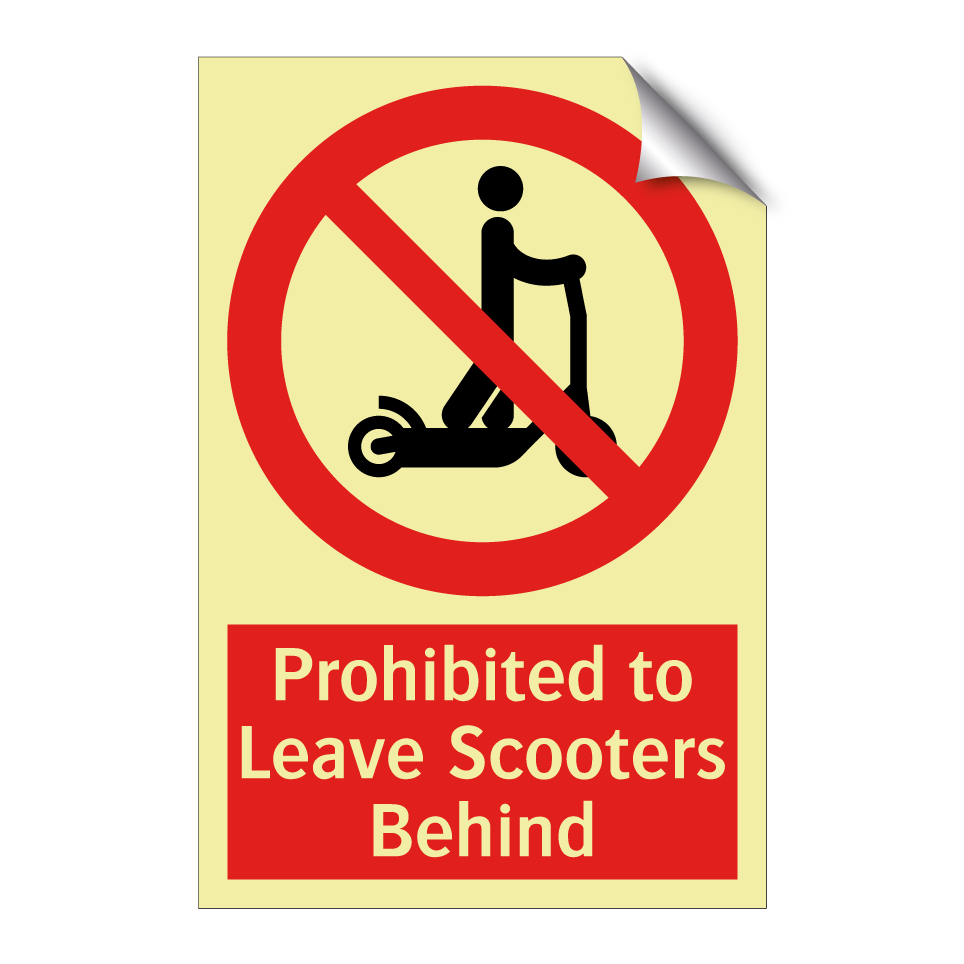 Prohibited to Leave Scooters Behind
