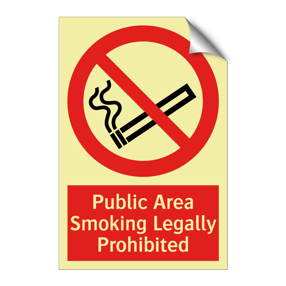 Public Area Smoking Legally Prohibited