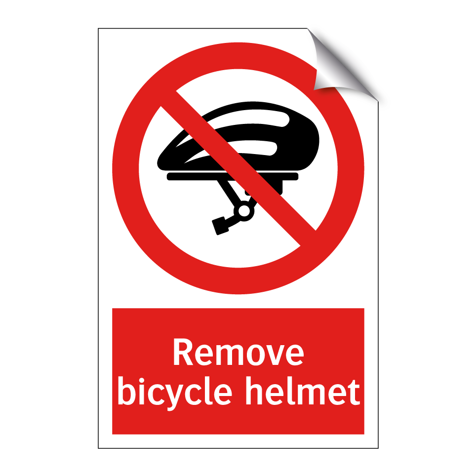 Remove bicycle helmet